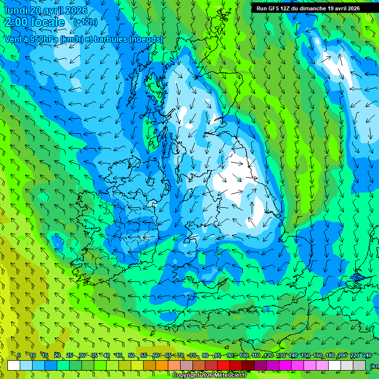 Modele GFS - Carte pr�visions 