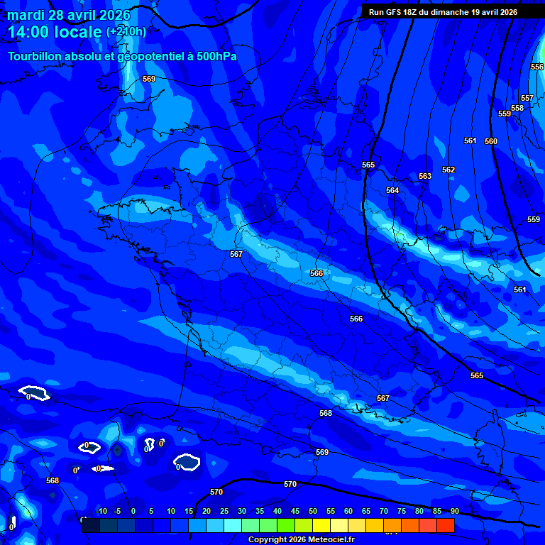 Modele GFS - Carte pr�visions 