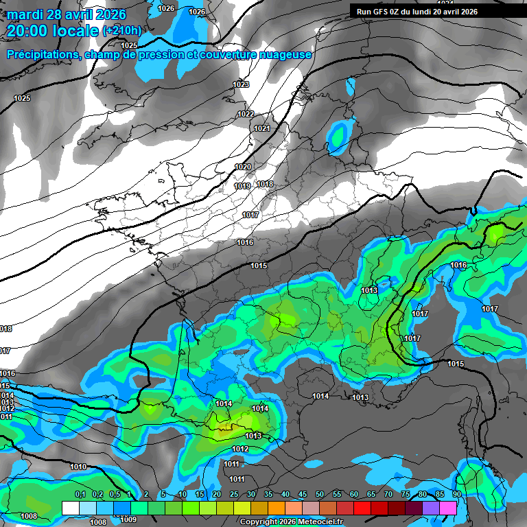 Modele GFS - Carte pr�visions 