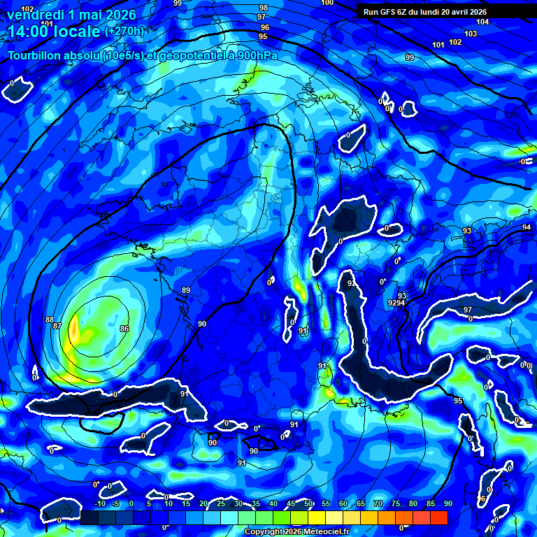 Modele GFS - Carte pr�visions 