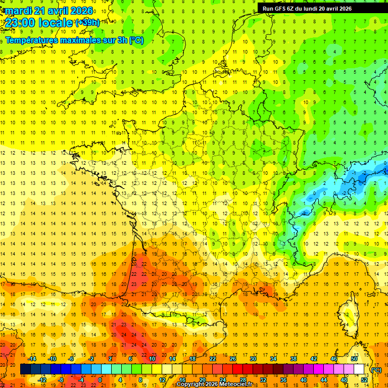 Modele GFS - Carte pr�visions 