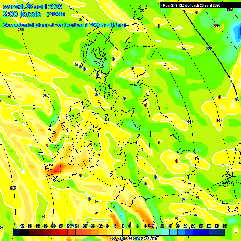 Modele GFS - Carte pr�visions 