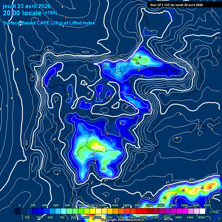 Modele GFS - Carte pr�visions 