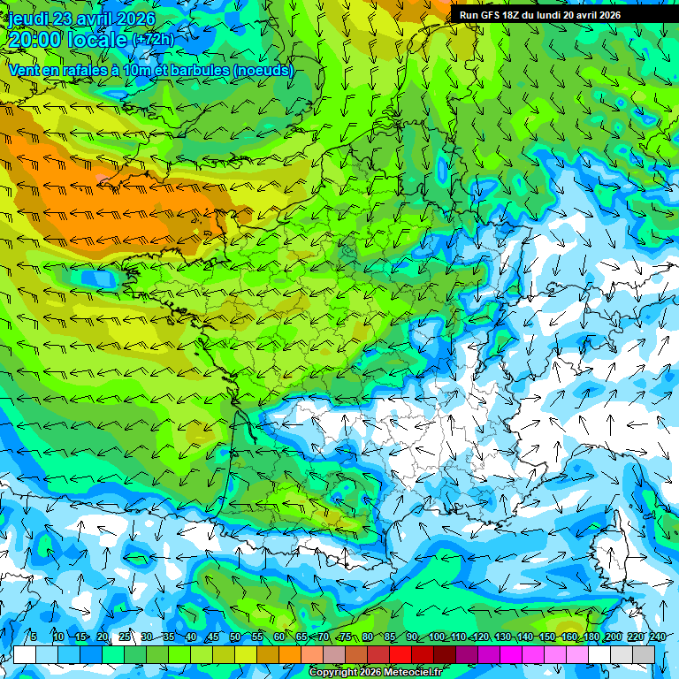Modele GFS - Carte pr�visions 