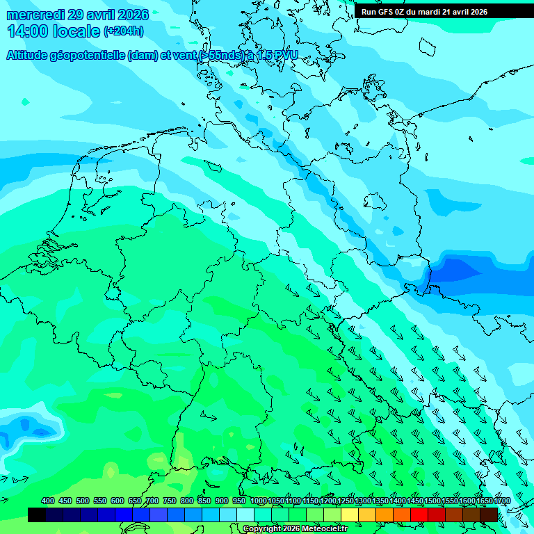 Modele GFS - Carte pr�visions 