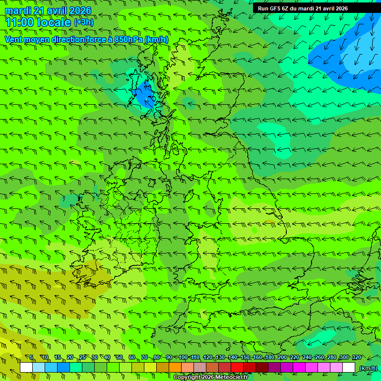 Modele GFS - Carte pr�visions 