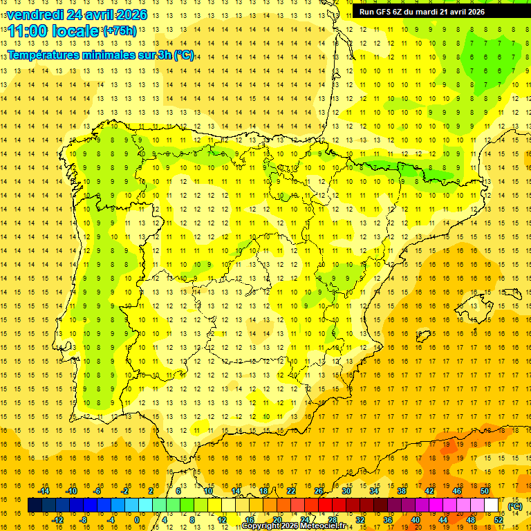 Modele GFS - Carte pr�visions 