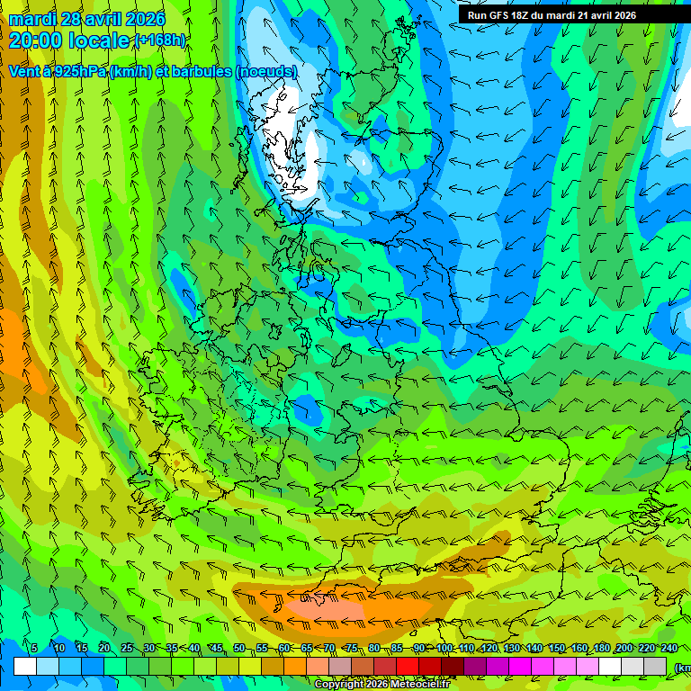 Modele GFS - Carte pr�visions 
