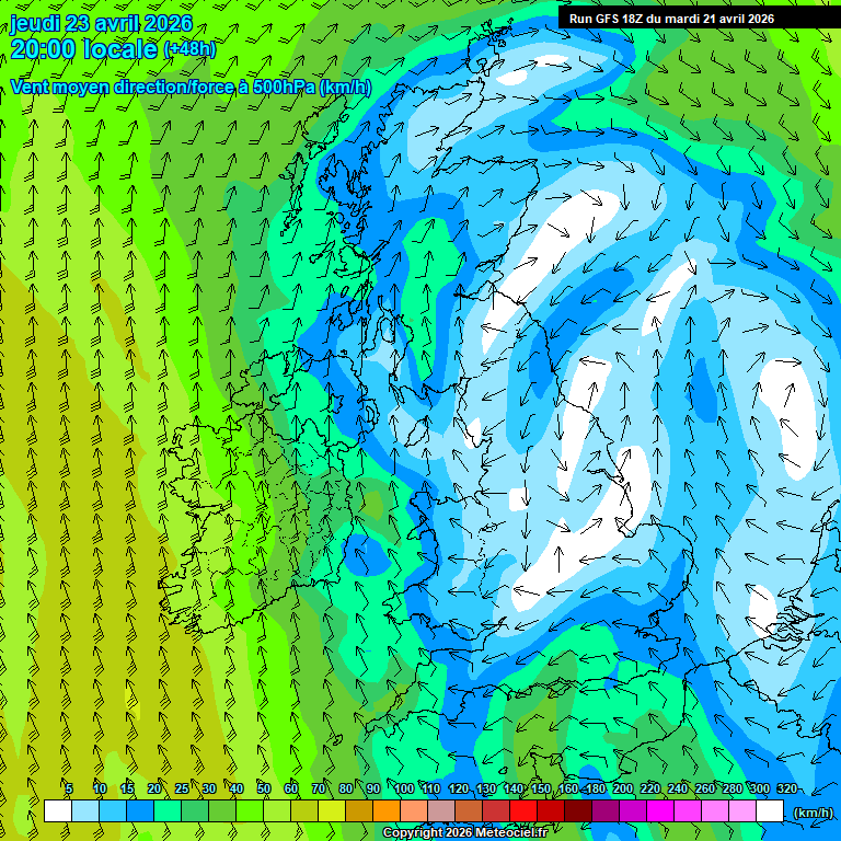 Modele GFS - Carte pr�visions 