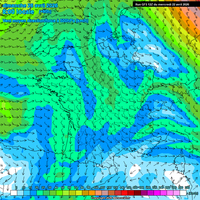 Modele GFS - Carte pr�visions 