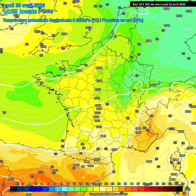 Modele GFS - Carte pr�visions 