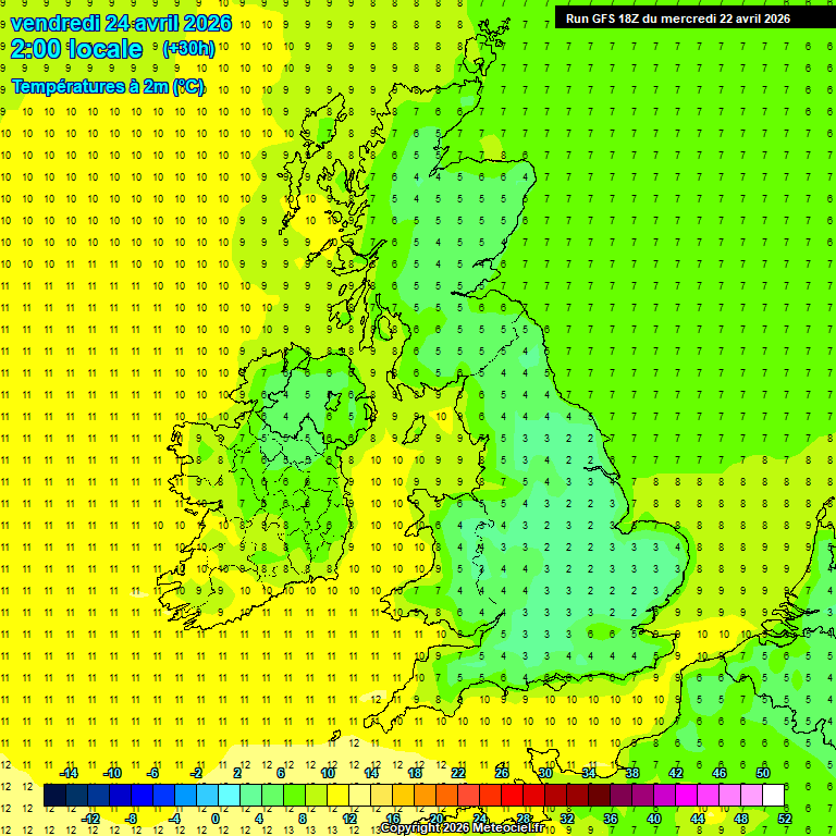 Modele GFS - Carte pr�visions 