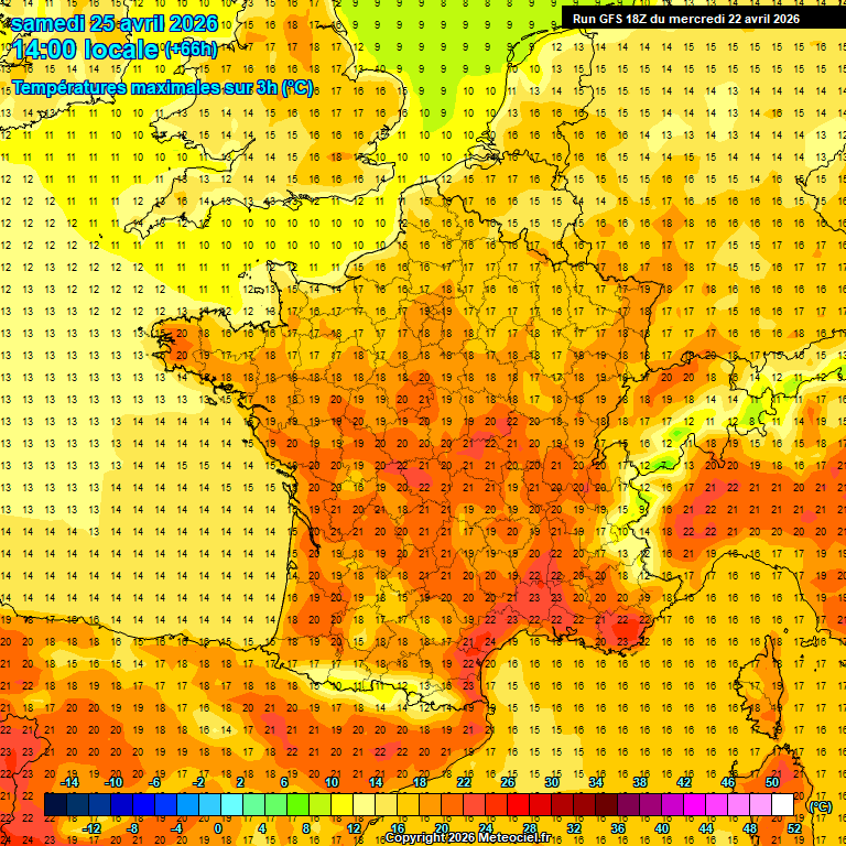 Modele GFS - Carte pr�visions 