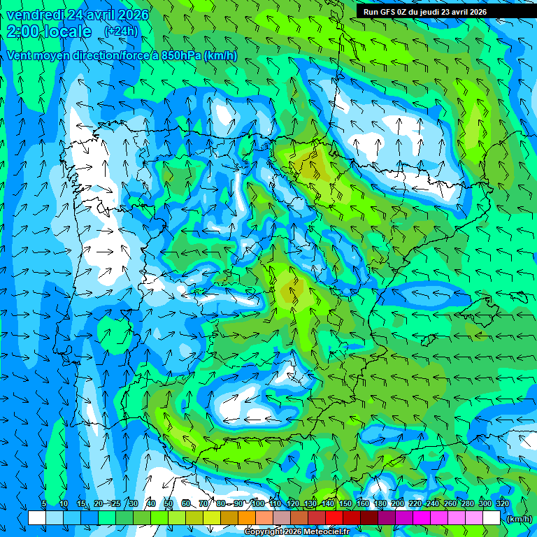 Modele GFS - Carte pr�visions 