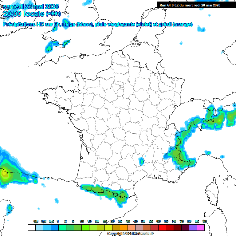 Modele GFS - Carte pr�visions 
