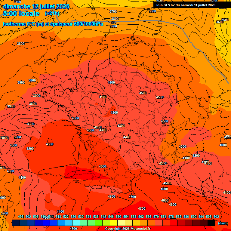 Modele GFS - Carte pr�visions 