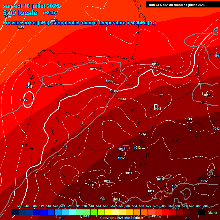 Modele GFS - Carte pr�visions 