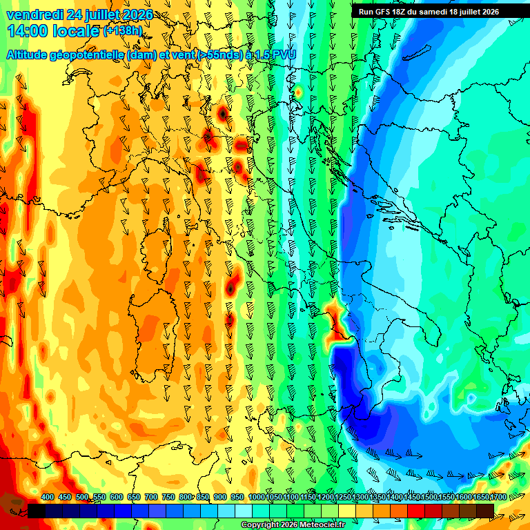Modele GFS - Carte pr�visions 