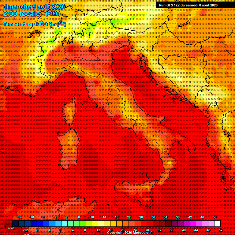 Modele GFS - Carte pr�visions 