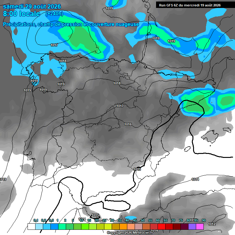 Modele GFS - Carte pr�visions 