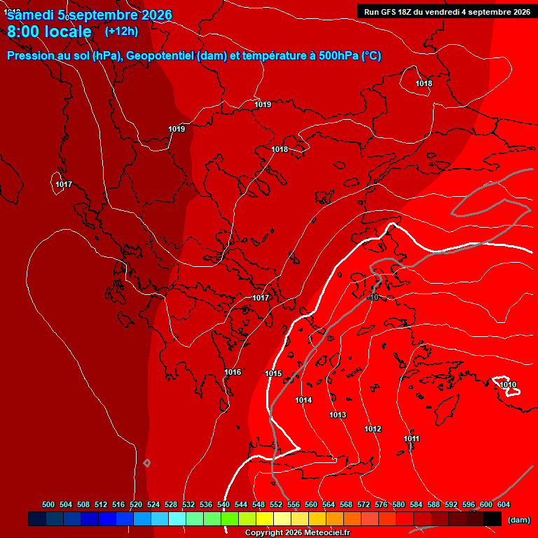 Modele GFS - Carte pr�visions 
