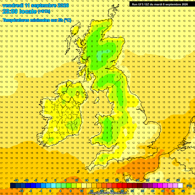 Modele GFS - Carte pr�visions 